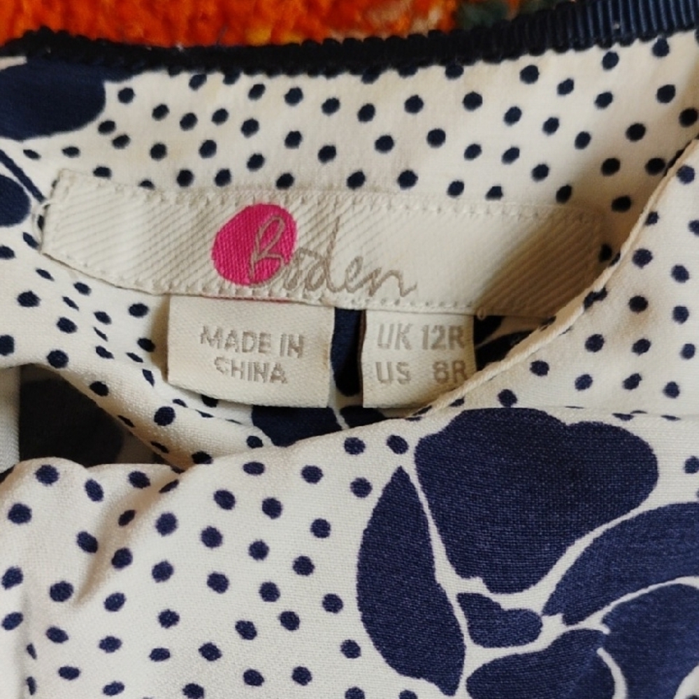 Boden Blue Floral Crew Neck Maxi Dress - Picture 2 of 11